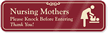 Nursing Mother with Graphic ShowCase™ Sign