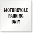 Motorcycle Parking Only Stencil