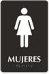 Bilingual Tactile Touch Braille Engraved Sign For Female