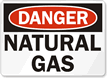 Danger Natural Gas Sign