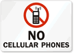 No Cellular Phones with Graphic Sign