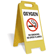 Oxygen No Smoking Standing Floor Sign