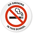 No Smoking in this School Window Decal