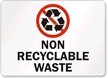 Non Recyclable Waste Sign