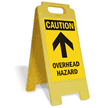 Caution Overhead Hazard Standing Floor Sign