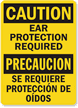 Caution Ear Protection Required Sign