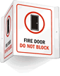 Fire Door Do Not Block Sign