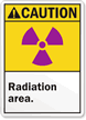 Caution ANSI Radiation Area Sign