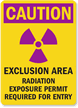 Exclusion Area Radiation Exposure Permit Required Sign