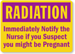 Notify If You Suspect You are Pregnant Sign