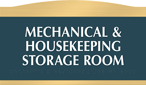 Room Name Sign, ¾ in. raised letters braille