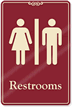 Restrooms Man Woman  Sign