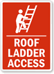 Roof Ladder Access Sign