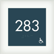 Room Number Sign w/ISA Symbol