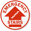 Emergency Stairs with Arrow