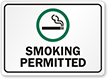 SMOKING PERMITTED Sign