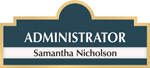 Nameplate with Title, changeable insert