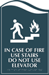 In Case of Fire - Use Stairs Sign