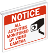 Notice All Activities Monitored Video Camera Sign