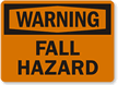 Warning Fall Hazard Sign