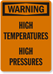 Warning High Temperatures Sign