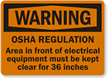 Warning OSHA Regulation Sign