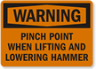 Warning Pinch Point Sign