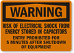 Warning Risk of Electrical Shock Sign