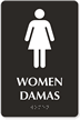 Tactile Touch Braille Bilingual Engraved Sign for Women