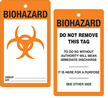 Biohazard (With Symbol) Vinyl Tags