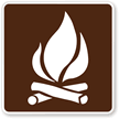 Campfire Guide Sign Symbol