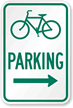 Bicycle Symbol Parking Right Arrow - Traffic Sign