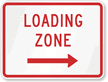 Right Arrow Loading Zone Road Traffic Sign