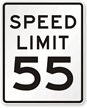 55 Speed Limit Sign