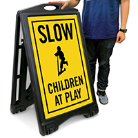 Slow Children At Play A-Frame Portable Sidewalk Sign