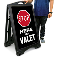 STOP Here For Valet Sign