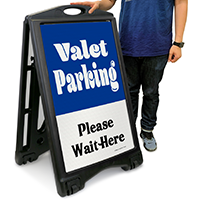 Valet Parking, Please Wait Here Sign