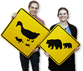 Duck and Bear Crossing Signs