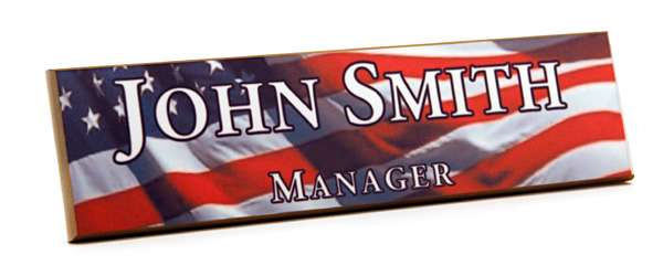 Add some color to your nameplates; your name and title come alive with one of our eye-catching backgrounds.