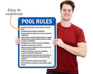Pool Rules & Pool Safety Signs
