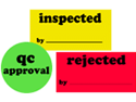 Quality Control Labels - Sold in Economical Rolls.