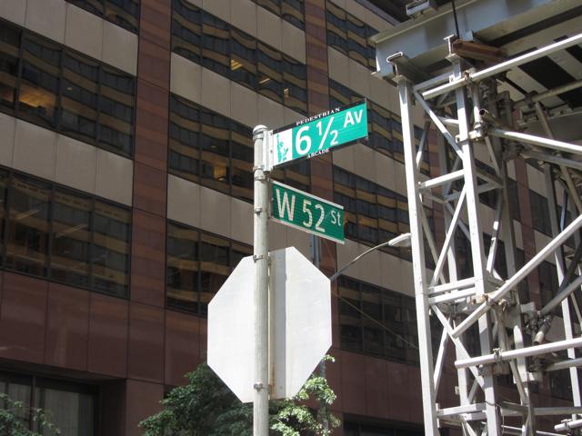 6 1/2 Avenue Street Sign