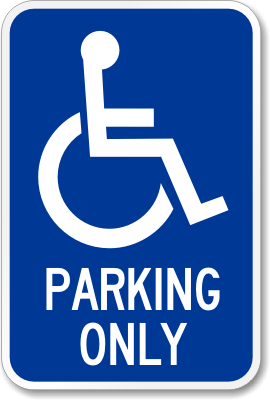 ADA-regulation Handicap Parking Sign