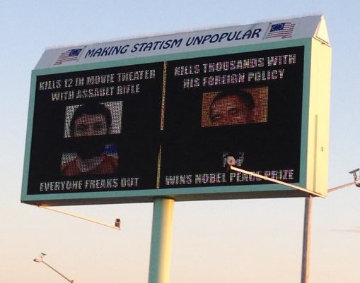 Obama Aurora poster digital sign