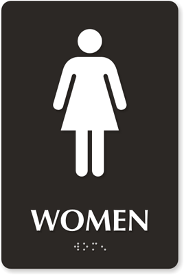 Women's Bathroom Sign from JustBathroomSigns.com