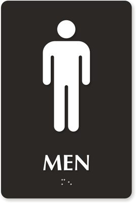 Men's bathroom sign from JustBathroomSigns.com
