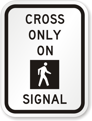 Pedestrian safety sign from PedestrianSigns.com