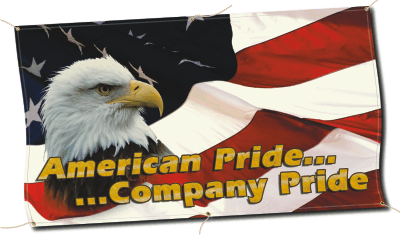 American company pride flag with eagle.