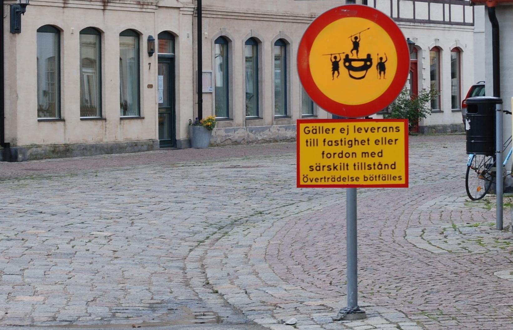 funny swedish street sign