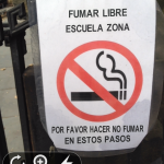 spanish translation smoking sign